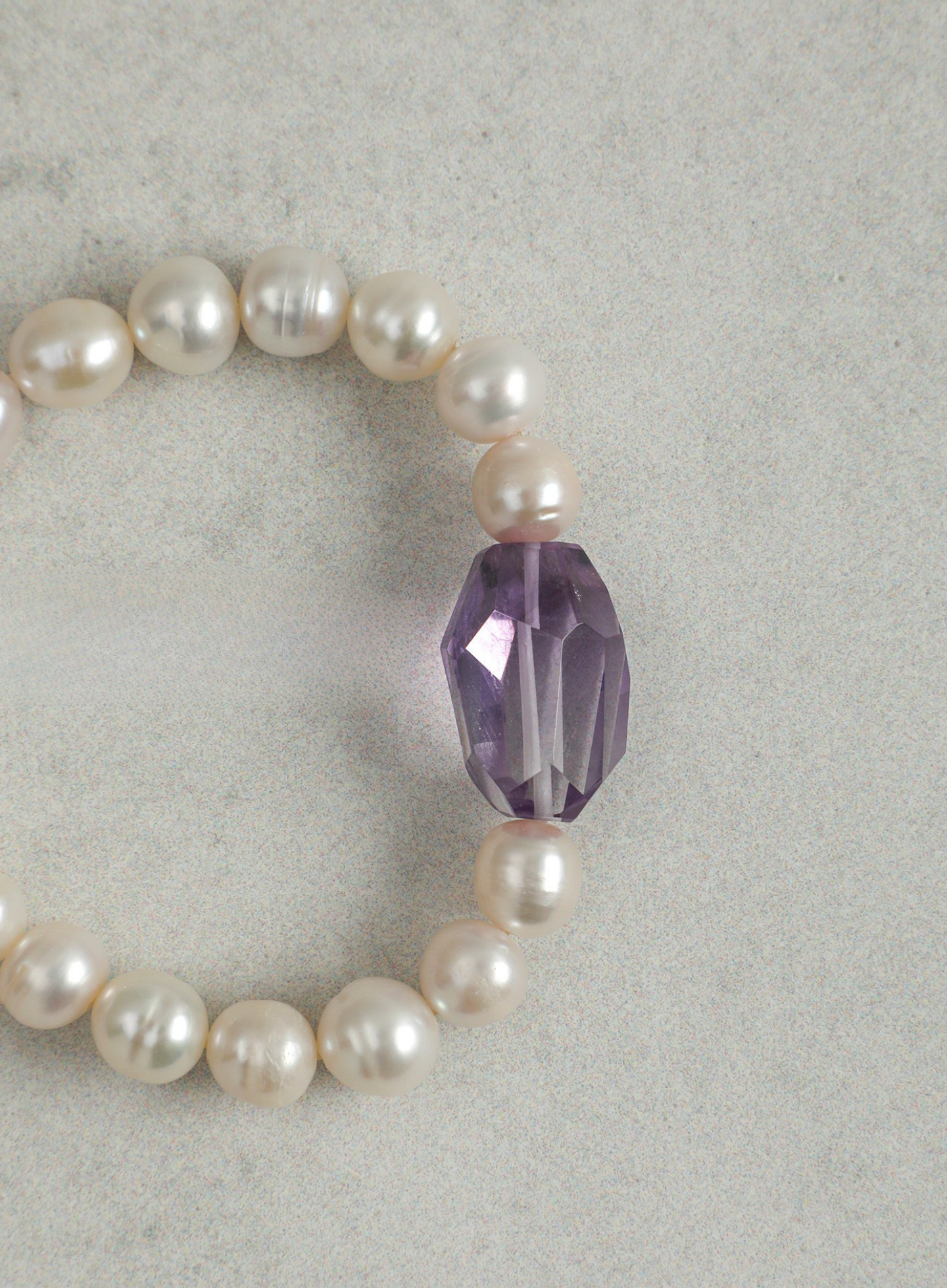 High-Clarity Amethyst & Freshwater Pear