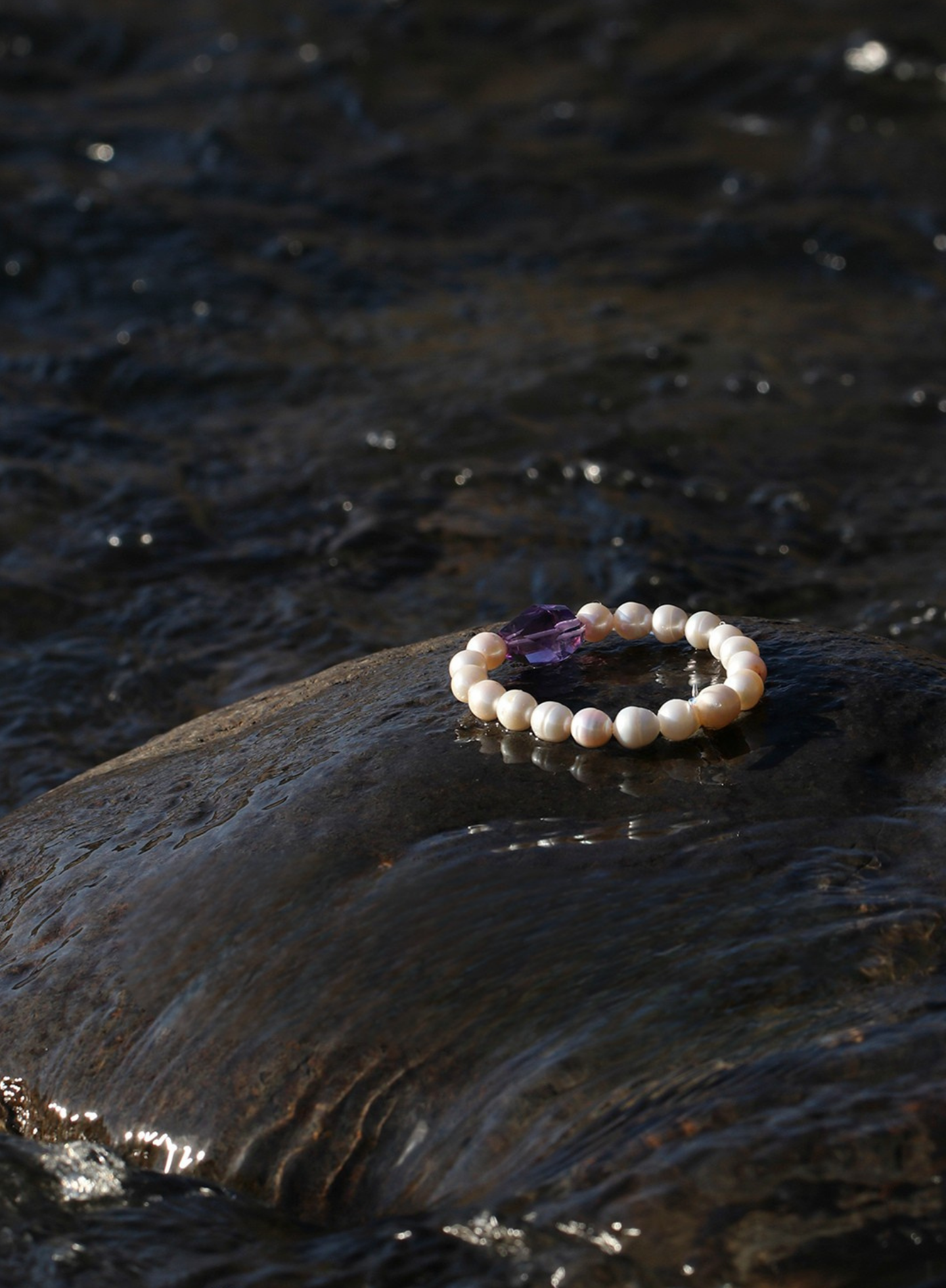 High-Clarity Amethyst & Freshwater Pear