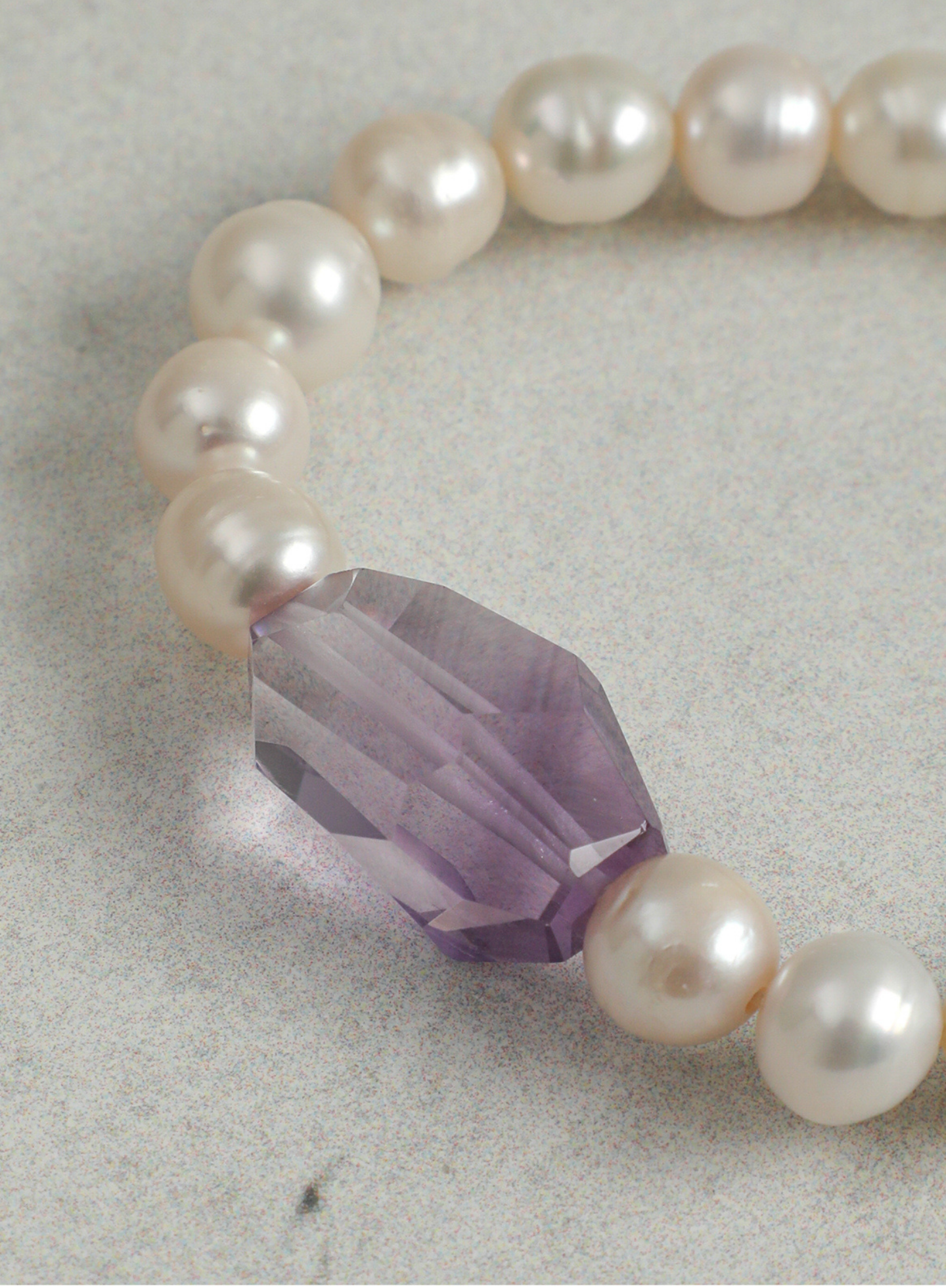 High-Clarity Amethyst & Freshwater Pear