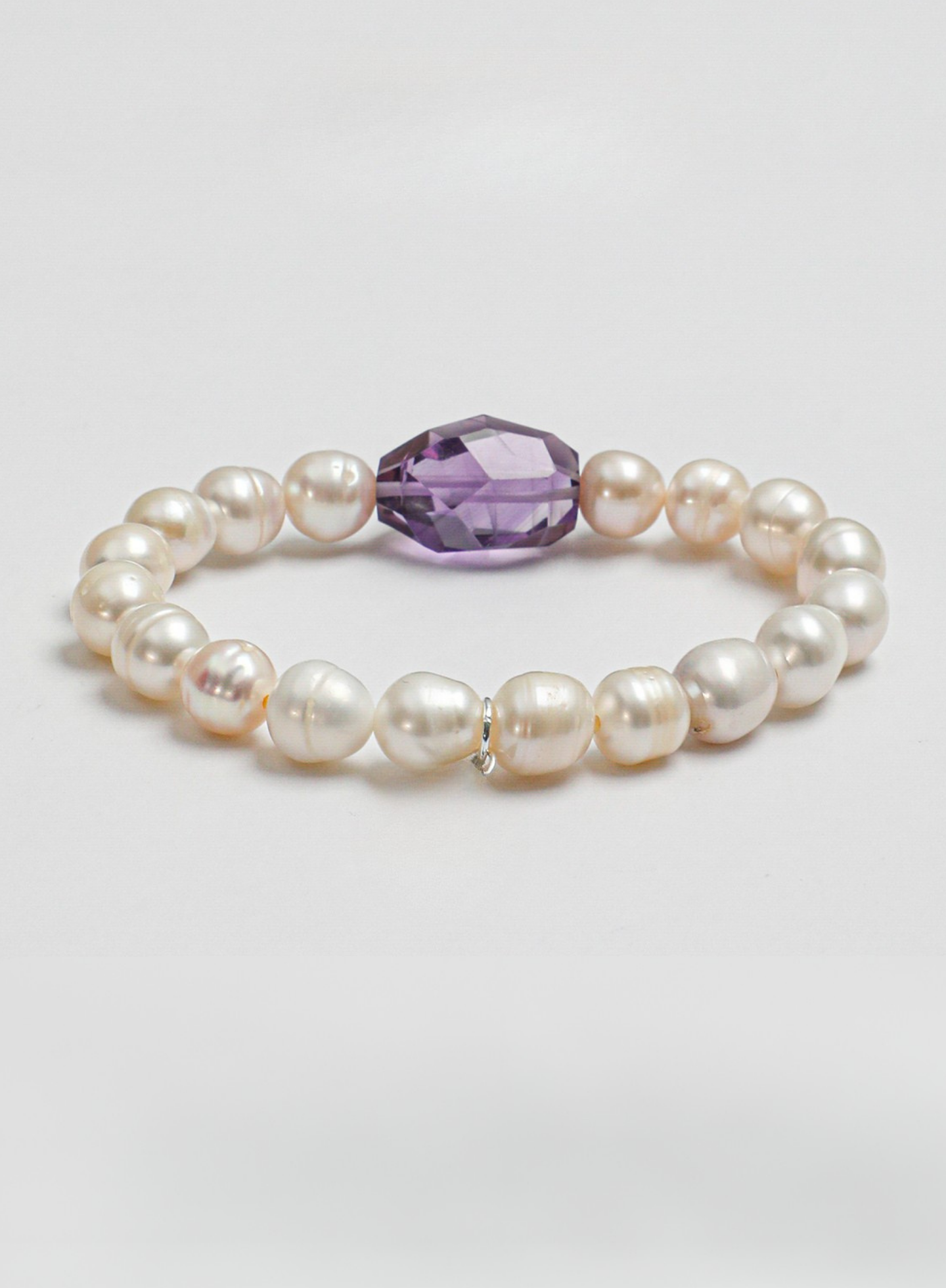 High-Clarity Amethyst & Freshwater Pear